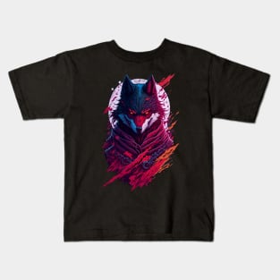 Evil Ninja Wolf Kids T-Shirt